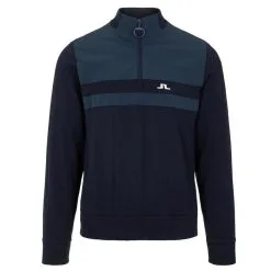 J.Lindeberg Mathis Zipped Golf Pullover 2020 -Golf Clubs SHOP ann1139 jl navy 1 33795.1603777072