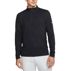 Nike Dri-Fit Victory 1/2 Zip Golf Pullover 2020 -Golf Clubs SHOP ann1338 black white 3 29676.1664001552