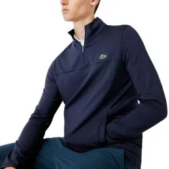 Lacoste Sport Stretch Zippered Collar Sweatshirt Golf Pullover 2020 -Golf Clubs SHOP ann1560 navy blue 1 5 48347.1608107468