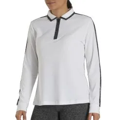 FootJoy Pique Longsleeve Sun Protection Shirt Golf Polo 2020 Women -Golf Clubs SHOP ann1564 white 1 2 85300.1618458521