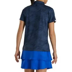 FootJoy Tonal Print Short Sleeve Golf Polo 2021 Women 8 FootJoy Tonal Print Short Sleeve Golf Polo 2021 Women -Golf Clubs SHOP ann2054 navy 2 60597.1627461386