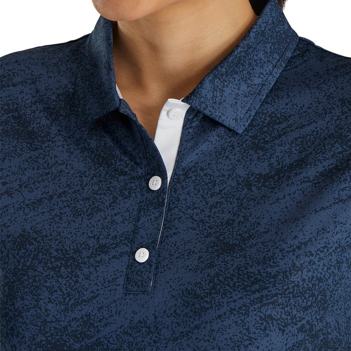 FootJoy Tonal Print Short Sleeve Golf Polo 2021 Women 4 FootJoy Tonal Print Short Sleeve Golf Polo 2021 Women - Image 4