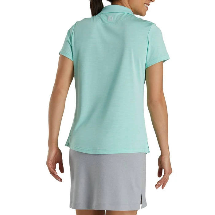 FootJoy Open Placket Spacedye Short Sleeve Golf Polo 2021 Women 2 FootJoy Open Placket Spacedye Short Sleeve Golf Polo 2021 Women - Image 2