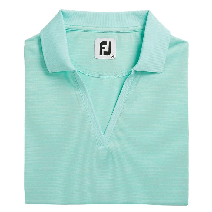 FootJoy Open Placket Spacedye Short Sleeve Golf Polo 2021 Women 4 FootJoy Open Placket Spacedye Short Sleeve Golf Polo 2021 Women - Image 4