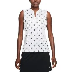 Nike Dri-Fit Victory Printed Sleeveless Golf Polo 2021 Women 7 Nike Dri-Fit Victory Printed Sleeveless Golf Polo 2021 Women -Golf Clubs SHOP ann2150 white black 1 02476.1665559951
