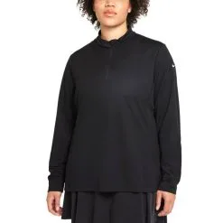 Nike Dri-FIT UV Victory 1/2 Zip Golf Pullover 2021 Women -Golf Clubs SHOP ann2605 black white 1 17520.1665648617