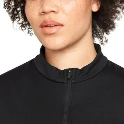 Nike Dri-FIT UV Victory 1/2 Zip Golf Pullover 2021 Women -Golf Clubs SHOP ann2605 black white 4 31233.1665648634