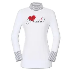 JDX America Heart Turtleneck Golf Mock 2021 Women -Golf Clubs SHOP ann2622 off white 1 91486.1636697941