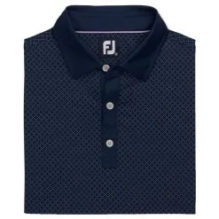 FootJoy Diamond Dot Print Lisle Self Collar Golf Polo 2022
