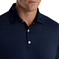 FootJoy Diamond Dot Print Lisle Self Collar Golf Polo 2022 -Golf Clubs SHOP ann2771 navy 4 24483.1644561098