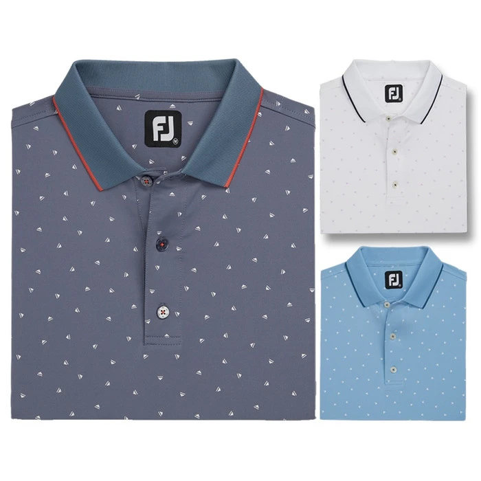 FootJoy Push Play Print Lisle Knit Collar Golf Polo 2022 1 FootJoy Push Play Print Lisle Knit Collar Golf Polo 2022