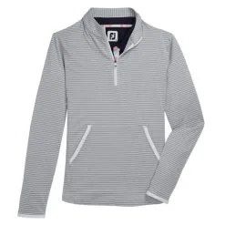 FootJoy Half-Zip Tonal Stripe Midlayer Golf Pullover 2022 Women -Golf Clubs SHOP ann2790 gray 1 24912.1646464629
