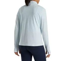 FootJoy Half-Zip Tonal Stripe Midlayer Golf Pullover 2022 Women -Golf Clubs SHOP ann2790 sky 3 62367.1646464606
