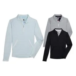 FootJoy Half-Zip Tonal Stripe Midlayer Golf Pullover 2022 Women