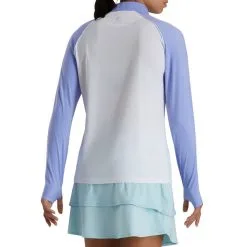 FootJoy Longsleeve Sun Protection Golf Pullover 2022 Women -Golf Clubs SHOP ann2791 white violet 3 84542.1646464824