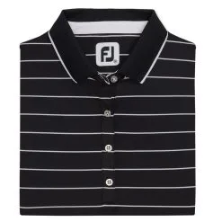 FootJoy Pique Half Sleeve Pinstripe Golf Polo 2022 Women -Golf Clubs SHOP ann2792 black 1 79885.1646464973