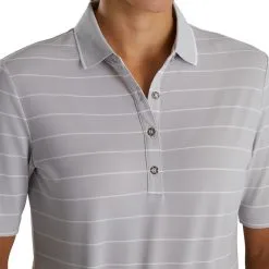 FootJoy Pique Half Sleeve Pinstripe Golf Polo 2022 Women -Golf Clubs SHOP ann2792 light gray heather 4 10620.1646464954