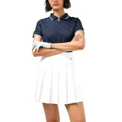 J.Lindeberg Galiah Golf Polo 2022 Women 10 J.Lindeberg Galiah Golf Polo 2022 Women -Golf Clubs SHOP ann2826 navy jacquard bridge monogram 4 99720.1655277522