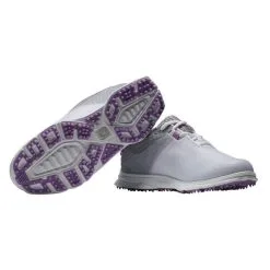 FootJoy Pro SL Sport Laced Spikeless Golf Shoes 2023 Women -Golf Clubs SHOP ann3199 white gray lilac 5 69692.1661481859