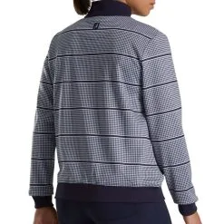 FootJoy Half Zip Houndstooth Print Midlayer Golf Pullover 2022 Women -Golf Clubs SHOP ann3223 navy 3 80544.1662535288