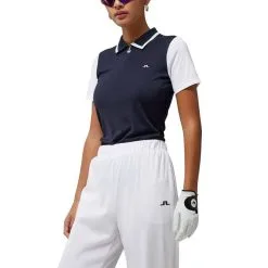 J.Lindeberg Antonia Golf Polo 2022 Women -Golf Clubs SHOP ann3355 jl navy 2 87946.1667028156