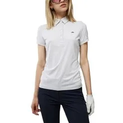 J.Lindeberg Alaya Jacquard FW22 Golf Polo 2022 Women -Golf Clubs SHOP ann3384 gray jacquard bridge monogram 2 1 54064.1672874435