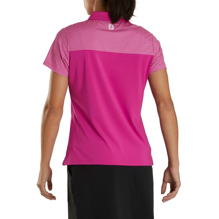 FootJoy Dot Print Yoke Golf Polo 2020 Women 3 FootJoy Dot Print Yoke Golf Polo 2020 Women - Image 3