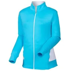 FootJoy Full Zip Midlayer Golf Jacket 2020 Women -Golf Clubs SHOP car0940 aqua white 1 98377.1576743850