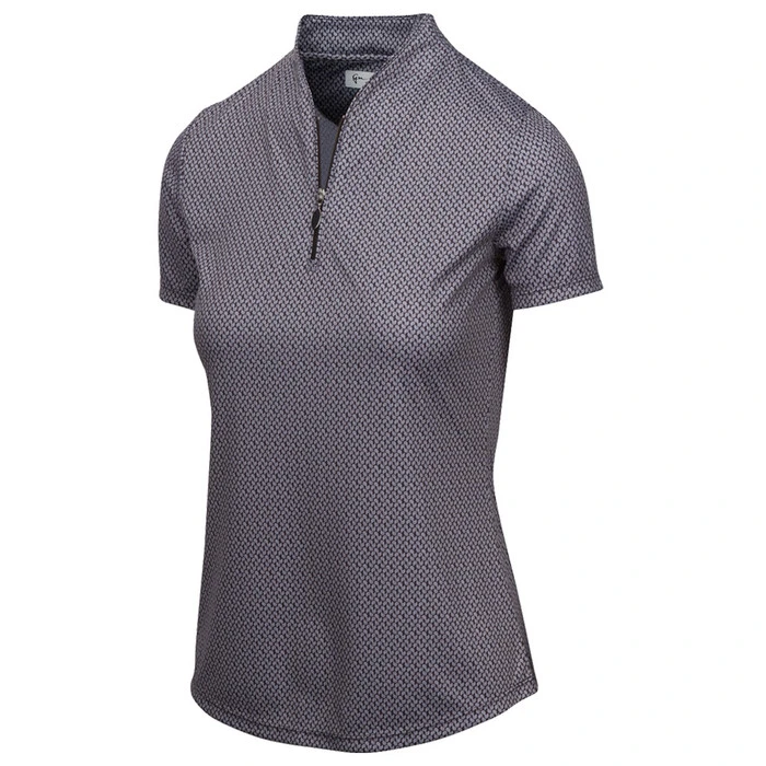 Greg Norman ML75 2Below Micro Paisley Zip Golf Polo 2019 Women 2 Greg Norman ML75 2Below Micro Paisley Zip Golf Polo 2019 Women - Image 2