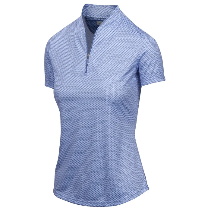Greg Norman ML75 2Below Micro Paisley Zip Golf Polo 2019 Women 3 Greg Norman ML75 2Below Micro Paisley Zip Golf Polo 2019 Women - Image 3