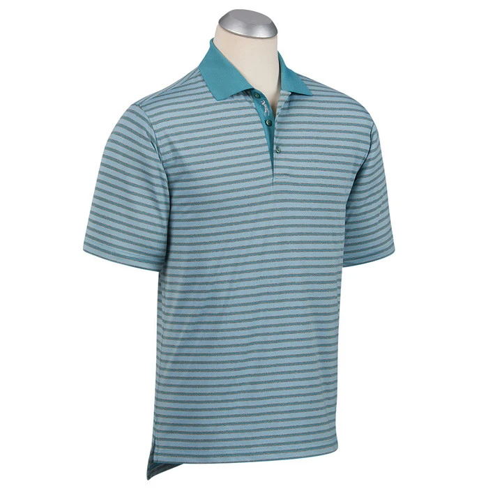 Bobby Jones XH20 Tech Jersey Heathered Stripe Golf Polo 2018 3 Bobby Jones XH20 Tech Jersey Heathered Stripe Golf Polo 2018 - Image 3
