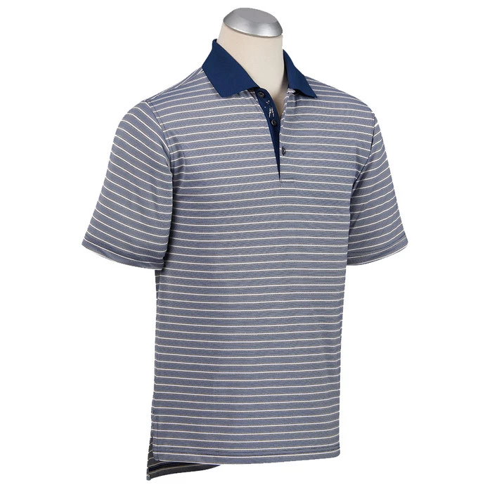 Bobby Jones XH20 Tech Jersey Heathered Stripe Golf Polo 2018 2 Bobby Jones XH20 Tech Jersey Heathered Stripe Golf Polo 2018 - Image 2