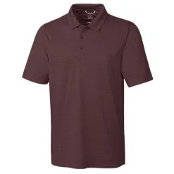 Cutter And Buck Cascade Melange Stripe Golf Polo 2019 -Golf Clubs SHOP dez6395 bordeaux heather 1 93489.1618641137
