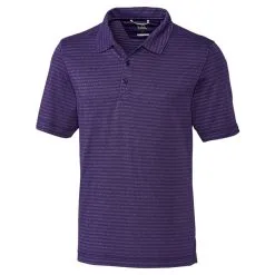 Cutter And Buck Cascade Melange Stripe Golf Polo 2019 -Golf Clubs SHOP dez6395 college purple heather 1 97366.1618641127