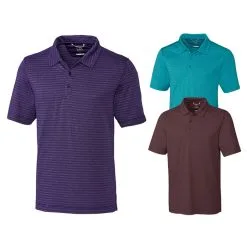 Cutter And Buck Cascade Melange Stripe Golf Polo 2019