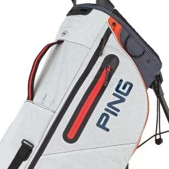 PING Hoofer Craz-E Lite Carry Bag 2022 -Golf Clubs SHOP lrl0879 white navy red 2 12279.1645512410