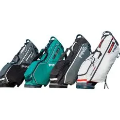PING Hoofer Craz-E Lite Carry Bag 2022 -Golf Clubs SHOP lrl0879 white navy red 4 46566.1645512426
