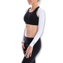 SParms Sun Protect+ UV/Sun Protection Cooling Golf Shoulder Wrap Crystal Logo Women -Golf Clubs SHOP ren2588 crystal logo white 1 2 07690.1593074986