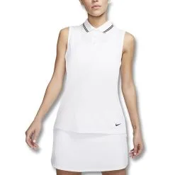 Nike Dri Fit Victory Sleeveless Golf Polo 2020 Women -Golf Clubs SHOP via0575 white black 1 61995.1580460317